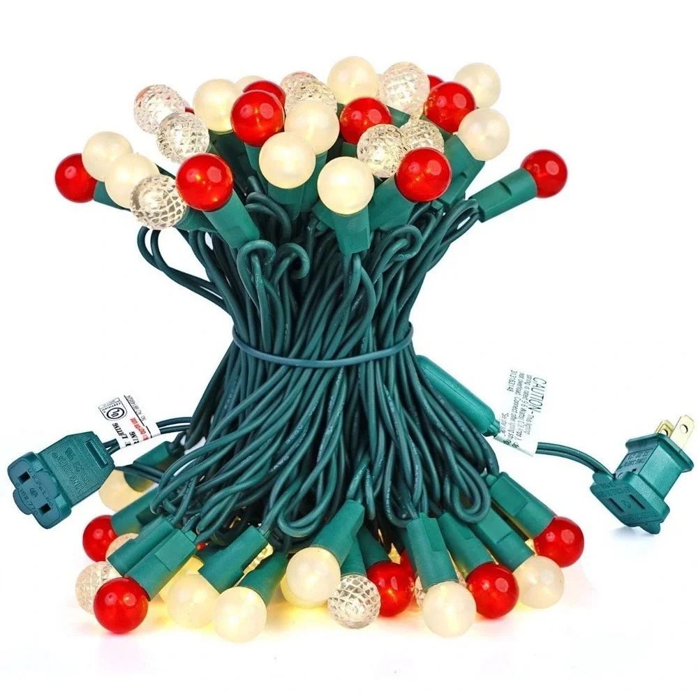 BOHON Christmas Lights Outdoor 24FT 70 LED G15 Multi Color Globe Christmas St...